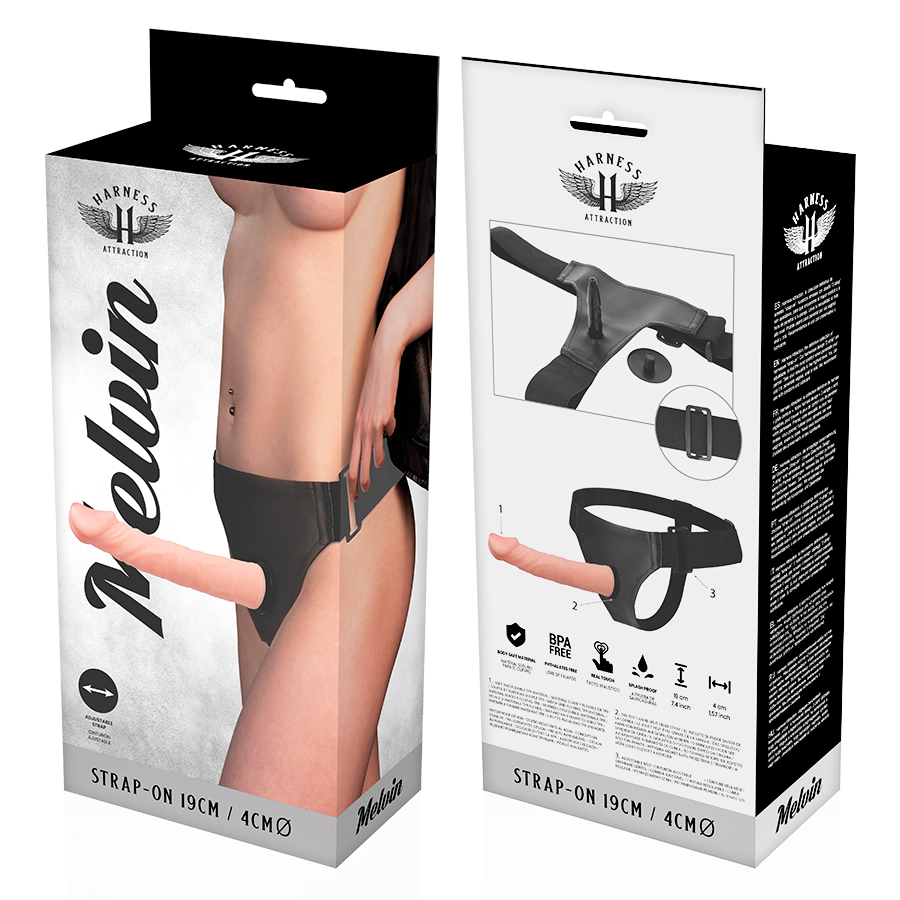 Harness Attraction Rnes Melvin Carne 19 CM O 4 CM - Accessorio intimo - vista frontale