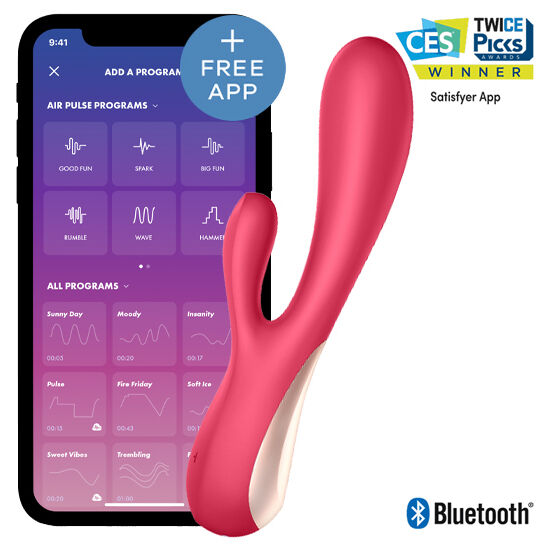 Satisfyer Mono Flex - Massaggiatore con app, colore rosso