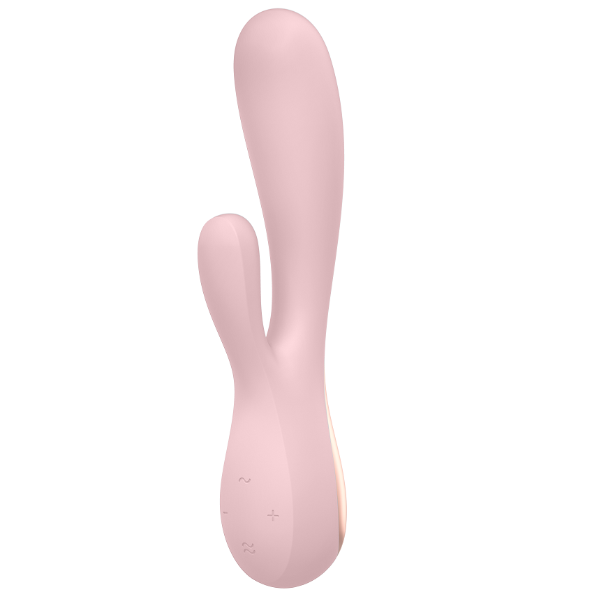 Satisfyer Mono Flex - Massaggiatore con app, colore rosa - vista laterale