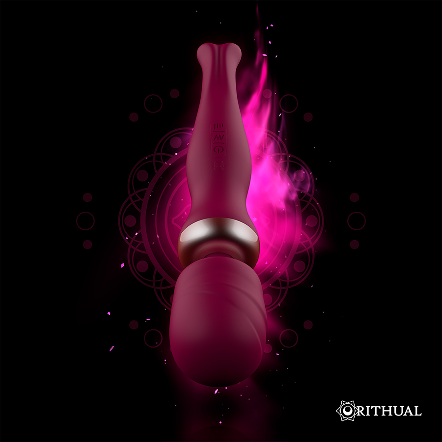 Rithual Potente Bacchetta - Massaggiatore, colore orchidea - in mano per le dimensioni