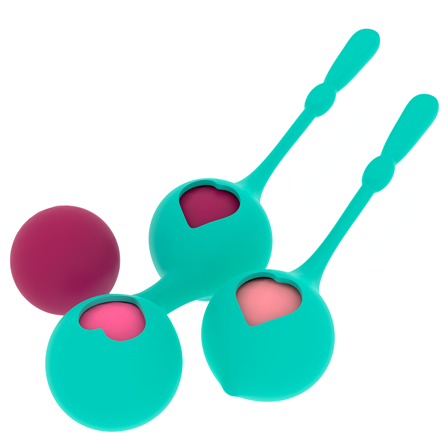 Rithual Allenamento Pelvico Dellorchidea Deva - Palline Kegel, colore acqua - nella confezione