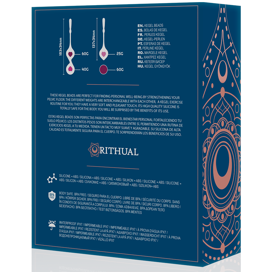 Rithual Allenamento Pelvico Dellorchidea Deva - Palline Kegel, colore acqua - dettaglio
