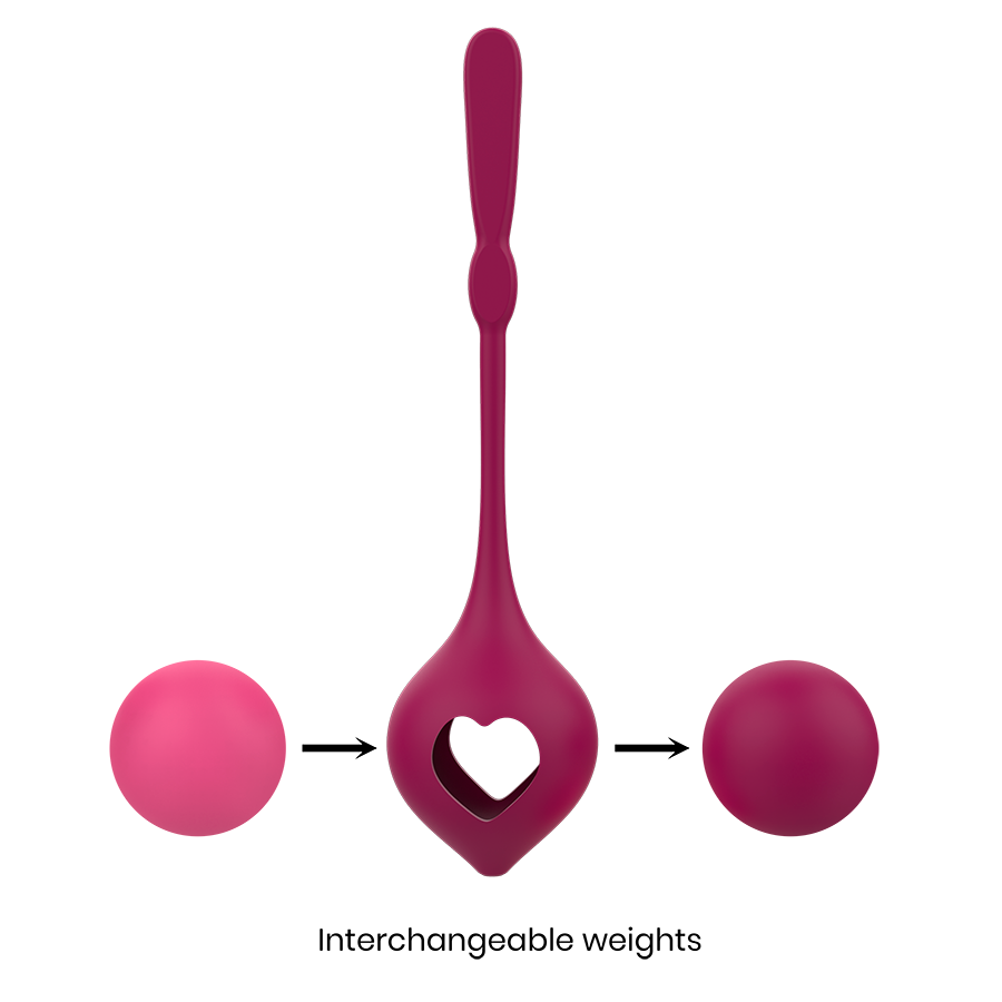 Rithual Allenamento Pelvico Dellorchidea Deva - Palline Kegel, colore orchidea - in mano per le dimensioni