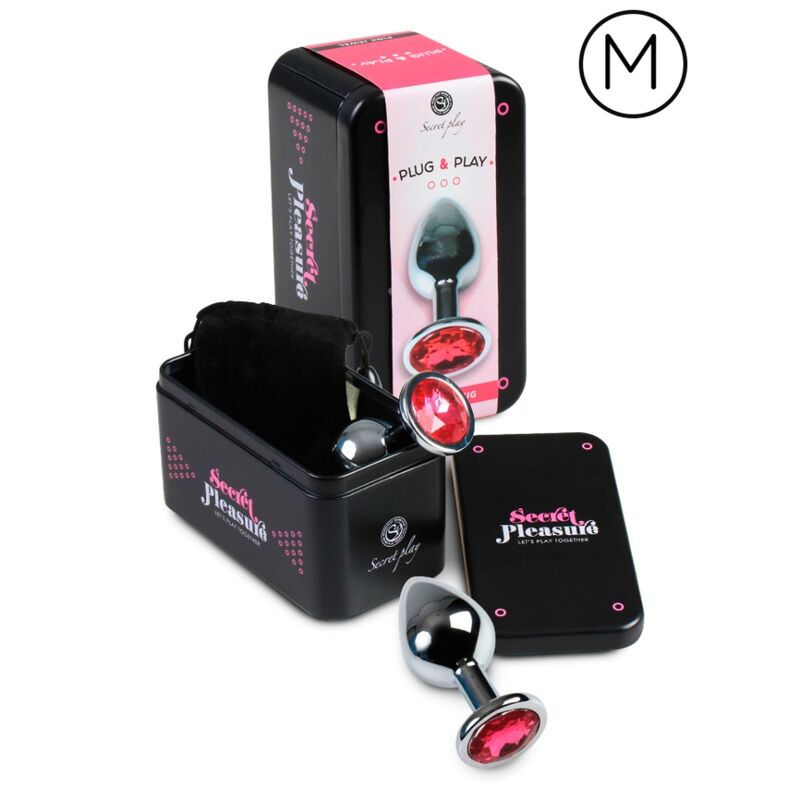 Secretplay Plug - Accessorio intimo, colore fucsia 8 cm - vista laterale