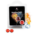 Secretplay Palline Brasiliane Effetto Caldo 2 pezzi - Lubrificante, kit da 3