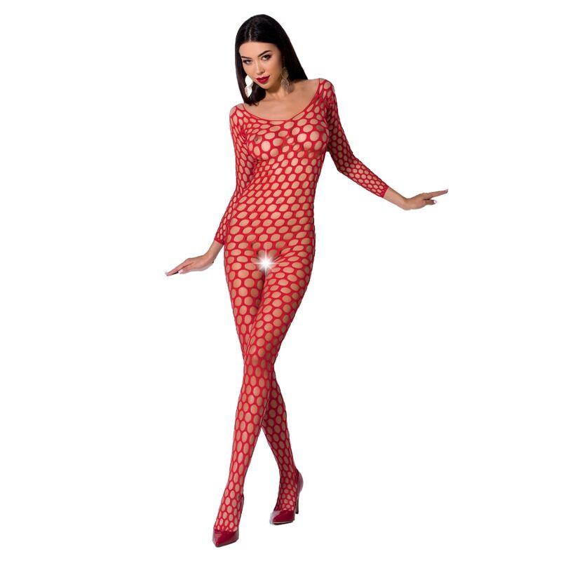 Passion Woman Bs077 - Bodystocking, colore rosso