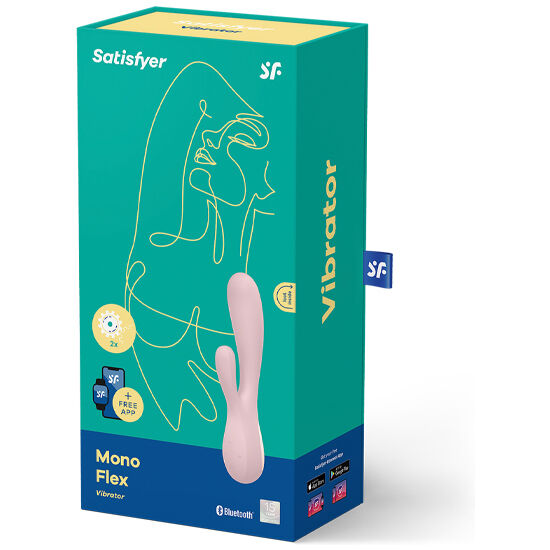 Satisfyer Mono Flex - Massaggiatore con app, colore rosa - nella confezione