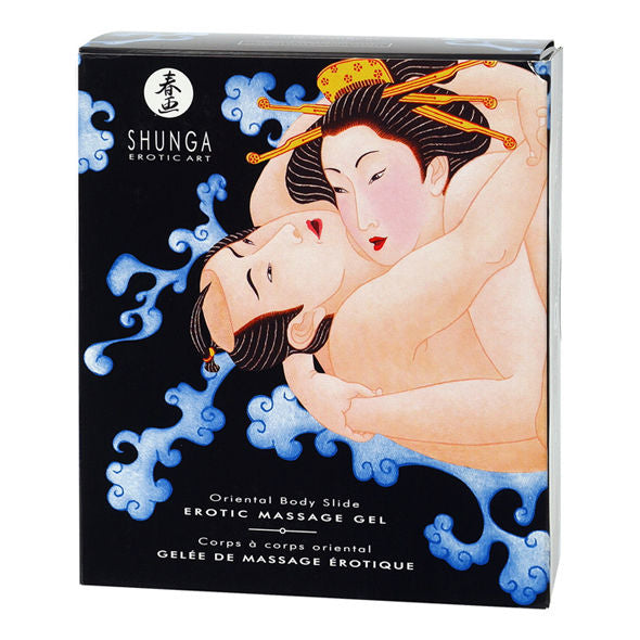 Shunga Gel - Olio da massaggio, kit da 3 - vista laterale