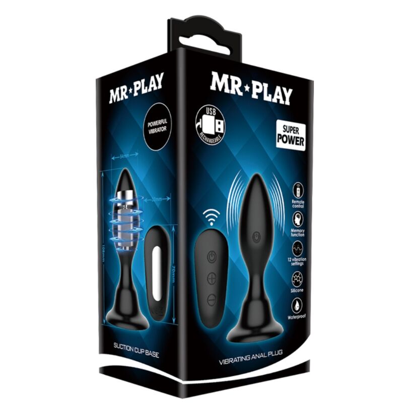 Mr Play Plug - Accessorio intimo, colore nero - dettaglio
