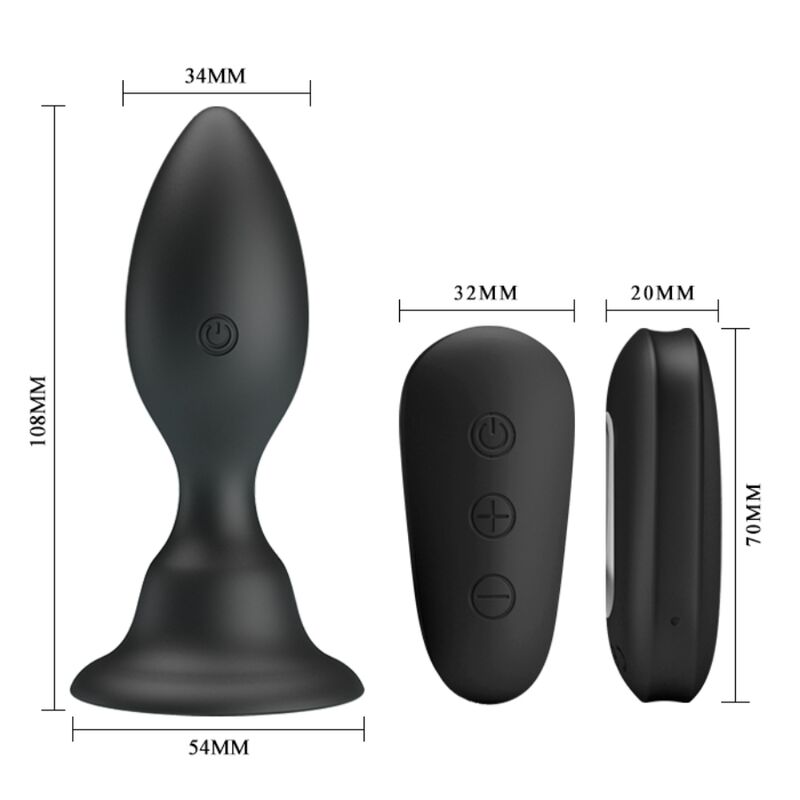 Mr Play Plug - Accessorio intimo, colore nero - in mano per le dimensioni