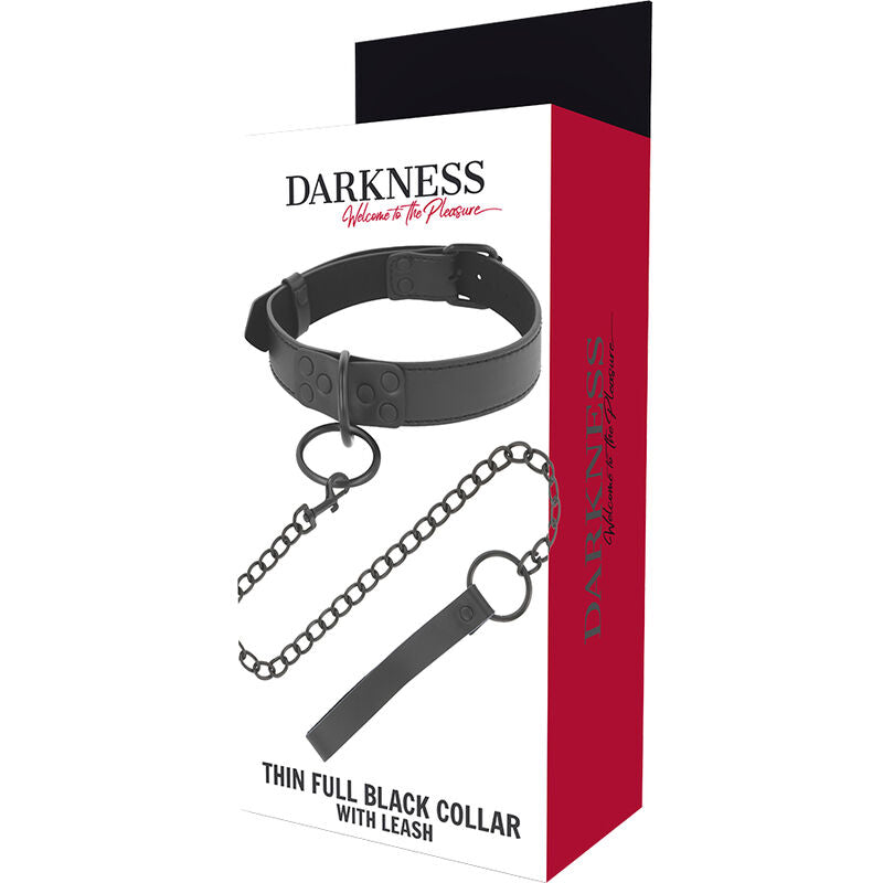 Darkness Collana - Accessorio intimo, colore nera catena - in mano per le dimensioni