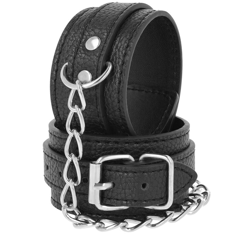 Darkness Manette - Accessorio intimo, colore pelle strutturata nera - vista laterale