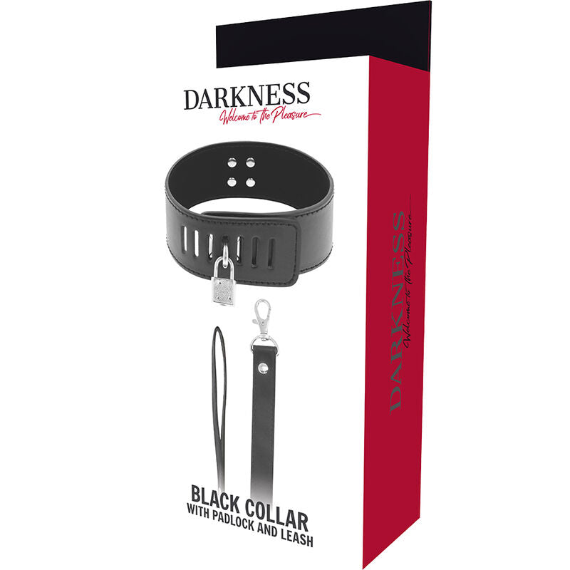 Darkness Collare - Accessorio intimo, colore bdsm chiusura nera - in mano per le dimensioni