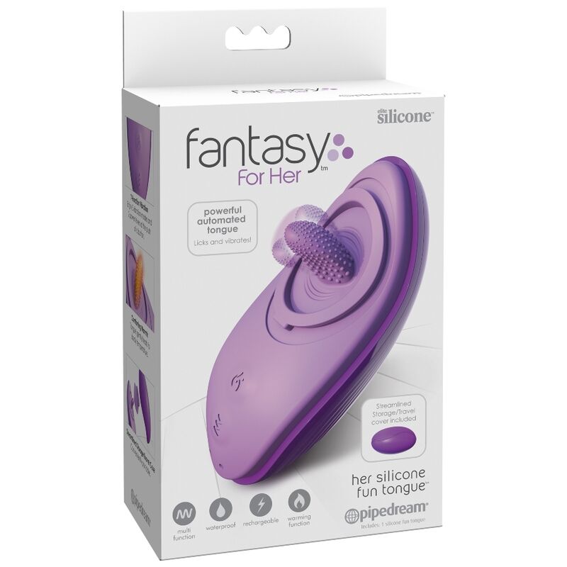 Fantasy For Her Lingua Divertente - Massaggiatore esterno - in mano per le dimensioni