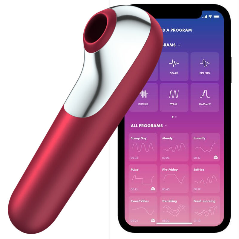 Satisfyer Ventosa Dual Love - Massaggiatore con app