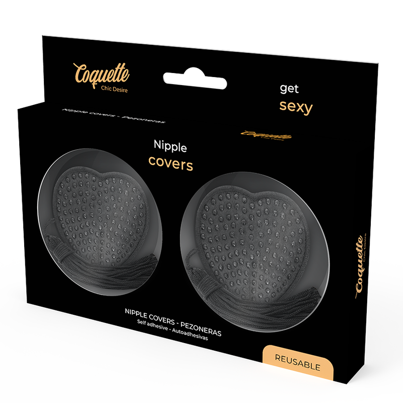 Coquette Chic Desire Copri Capezzoli Neri - Lingerie - nella confezione