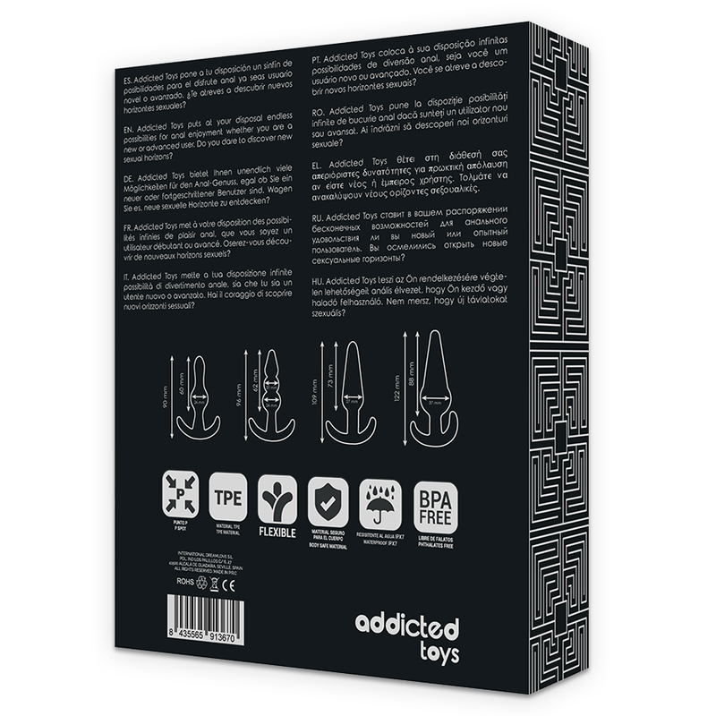 Addicted Toys 4 Tappi - Accessorio intimo - vista frontale