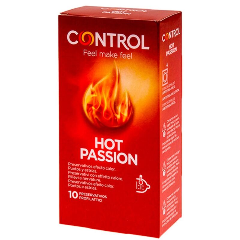 Control Effetto Riscaldante Hot Passion 10 pezzi - Preservativi, kit da 3