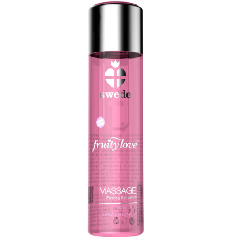 Swede Fruity Love Effetto Riscaldante 120 ml - Olio da massaggio, kit da 3
