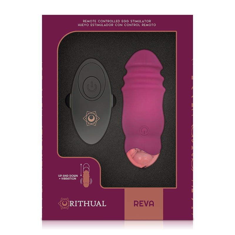 Rithual Reva Egg - Massaggiatore con telecomando - in mano per le dimensioni