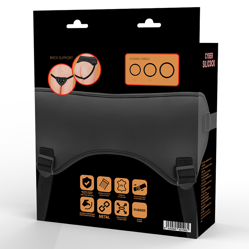 Cyber Silicock Arnês DE Cinta Cyber Com 3 Anéis Grtis - Accessorio intimo - nella confezione