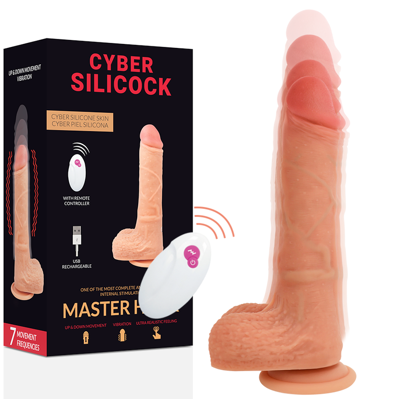 Cyber Silicock Master Huck 20.9 CM O 4 CM - Massaggiatore con telecomando