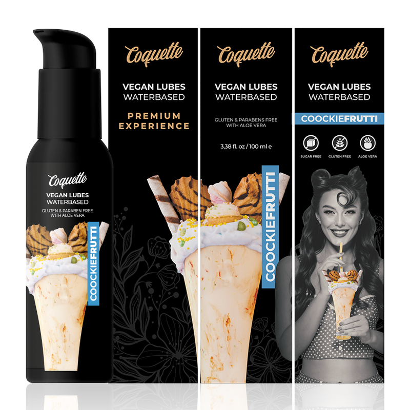 Coquette Chic Desire Vegano Esperienza Premium Cookiefrutti 100 ml - Lubrificante, kit da 3 - dettaglio