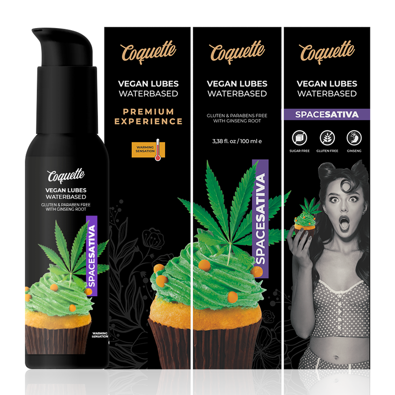 Coquette Chic Desire Sativa Vegan Space Premium Experience 100 ml - Lubrificante, kit da 3 - dettaglio