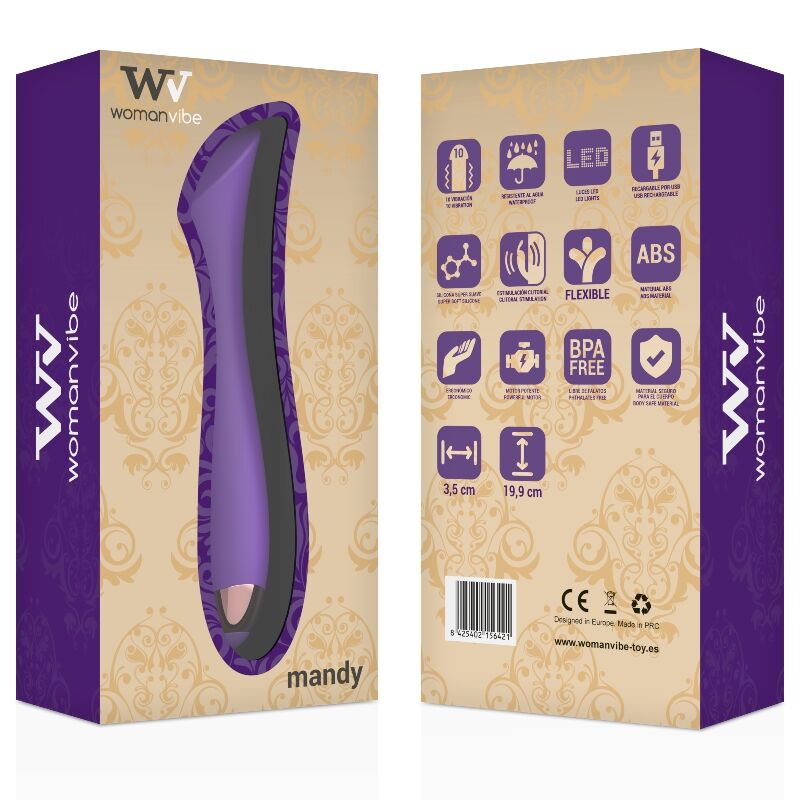 Womanvibe K Mandy - Massaggiatore curvo - vista laterale