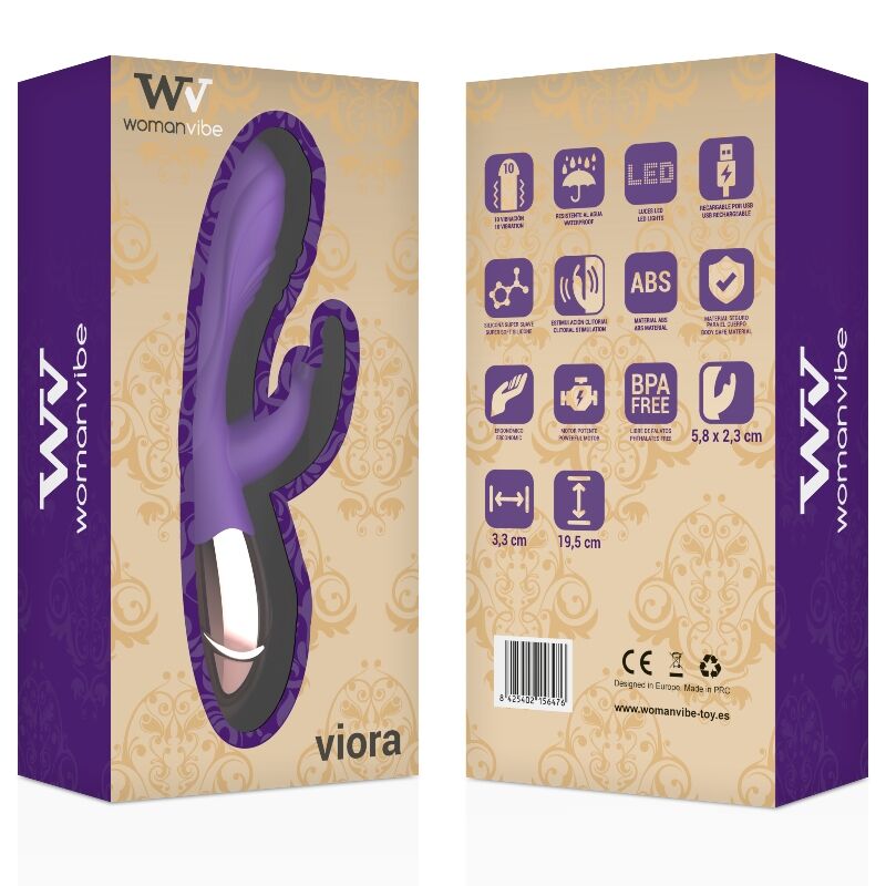 Womanvibe Viora - Massaggiatore rotante - retro