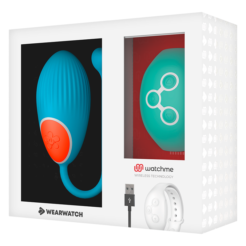 Wearwatch Tecnologia Watchme - Massaggiatore con telecomando, colore blu acquamarina - retro