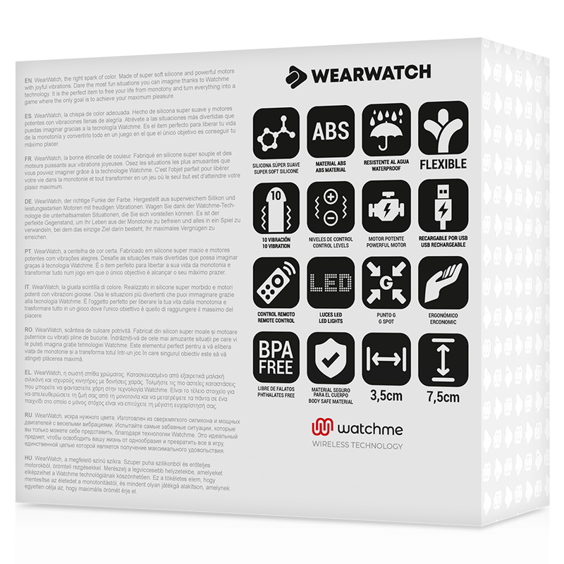 Wearwatch Tecnologia Watchme - Massaggiatore con telecomando, colore blu acquamarina - vista frontale