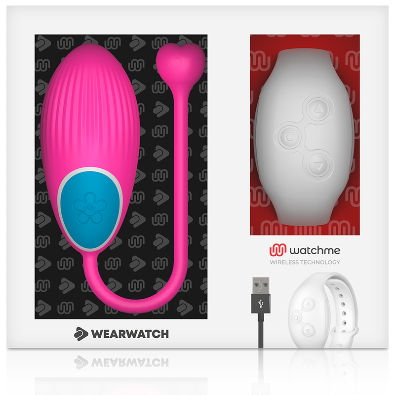 Wearwatch Tecnologia Watchme - Massaggiatore con telecomando, colore fucsia niveo - vista frontale