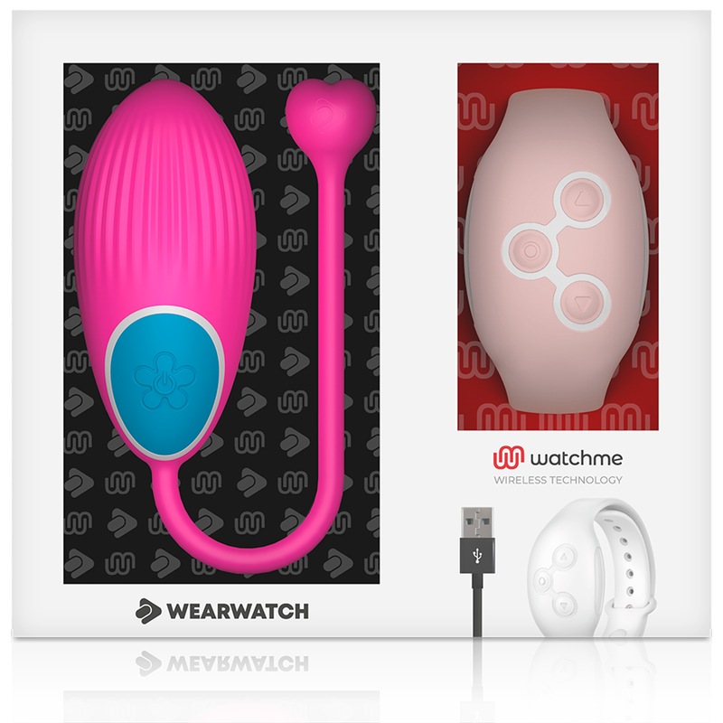 Wearwatch Tecnologia Watchme - Massaggiatore con telecomando, colore fucsia rosa - vista frontale