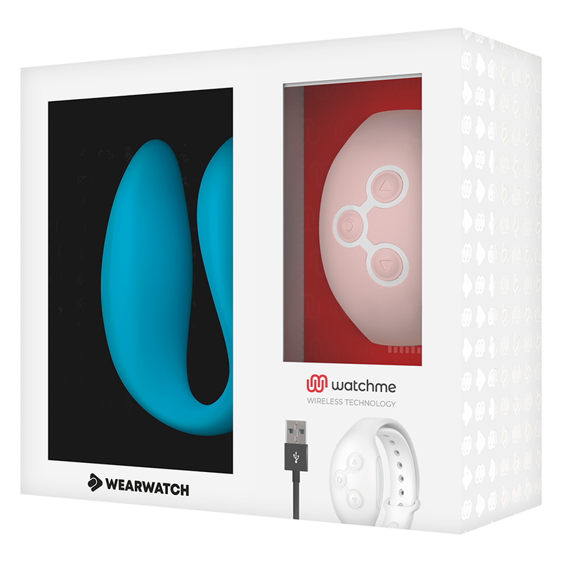 Wearwatch Watchme - Massaggiatore con telecomando, colore indigo/rosa - in mano per le dimensioni