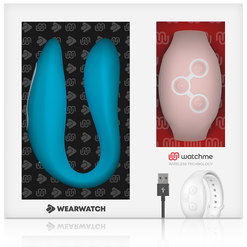Wearwatch Watchme - Massaggiatore con telecomando, colore indigo/rosa - vista frontale