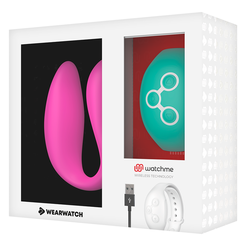 Wearwatch Watchme - Massaggiatore con telecomando, colore fucsia/mare - vista frontale