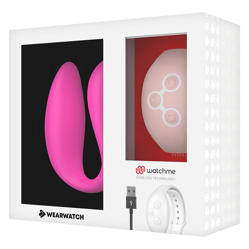 Wearwatch Watchme - Massaggiatore con telecomando, colore fucsia/rosa - vista frontale