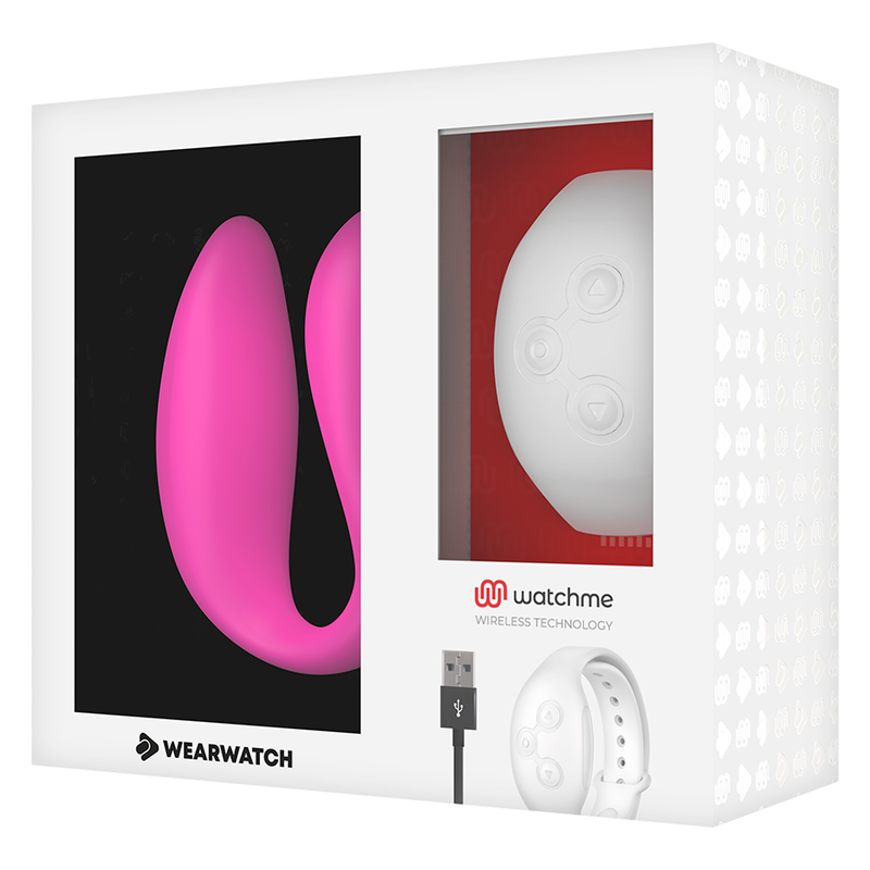 Wearwatch Watchme - Massaggiatore con telecomando, colore fucsia/neve - retro