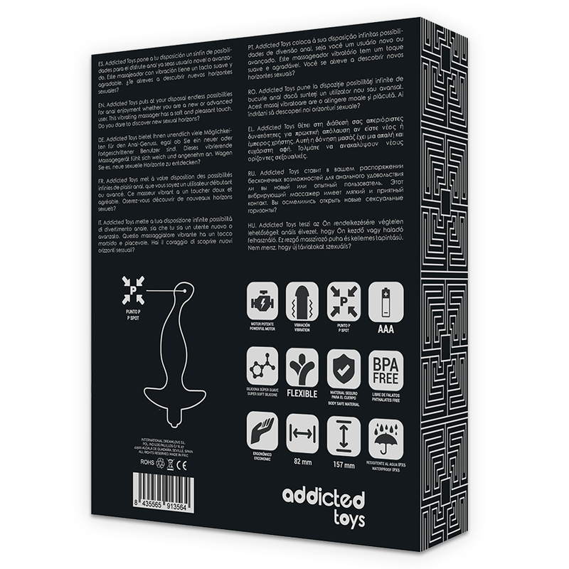 Addicted Toys Anale - Dispositivo per uomo, colore standard - vista frontale